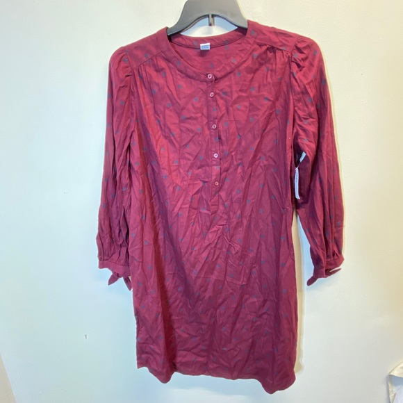 Old Navy Red  Navy Polka Dot Tunic Size L NWT - Picture 2 of 14